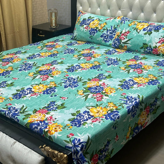 Boxi Cotton Sattan 3pc Bedsheet King size