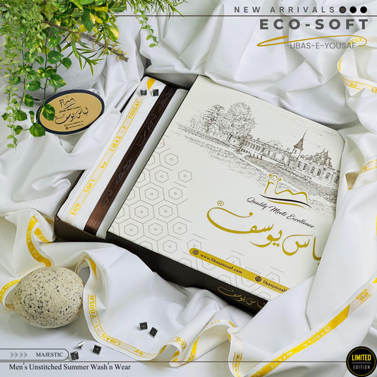 " ECO-SOFT " Summer wash & wear suit by  Libas-e-Yousaf. D-Majestic