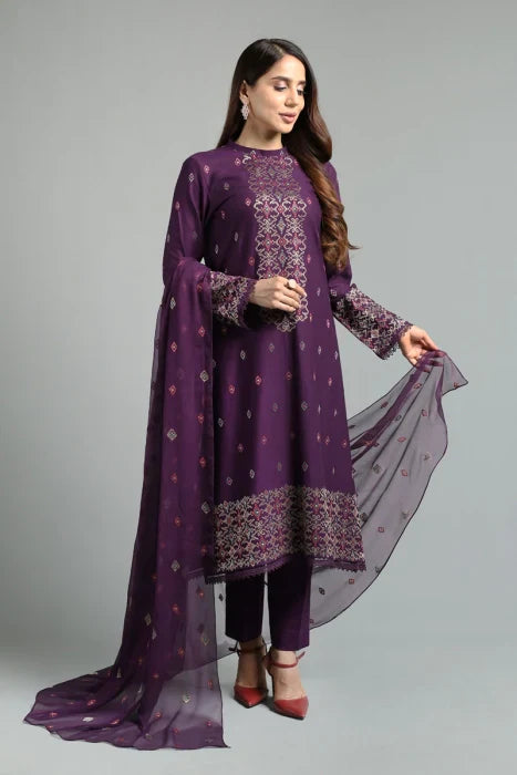 Breeze Luxury Embroidery Three piece collection D-147