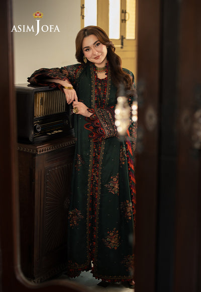 ASIM JOFA -3PC DHANAK EMBROIDERED UNSTICHED SUIT