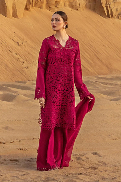 RANG RASIYA - 3PC LAWN CHICKENKARI EMBROIDERED SHIRT WITH EMBROIDERED  DUPATTA