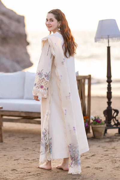 QALAMKAR - 3PC LAWN EMBROIDERED SHIRT WITH ORGANZA  EMBROIDERED DUPATTA