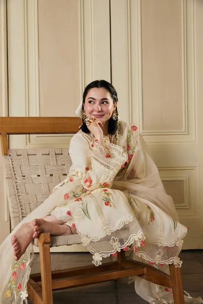 3 Piece - Unstitched Dhanak Stuff Full Embroidered Suit With Full Embroidered Shawl With Extra Patches