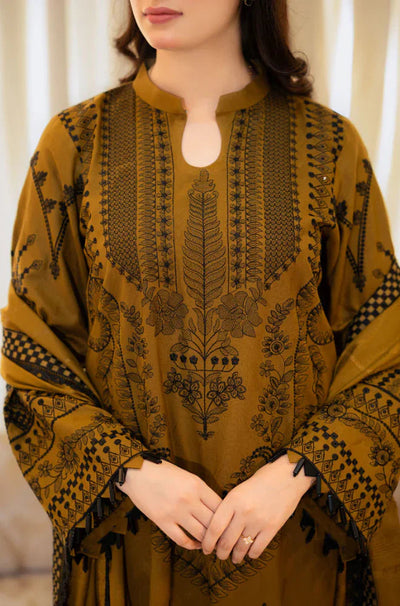 Urge - 3PC Dhannak Embroidered Suit