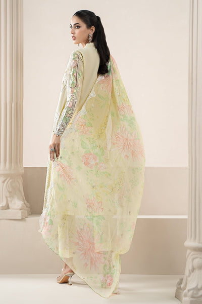 Maria B 3Piece Embroidered Dhank Suit | ELS-25-04