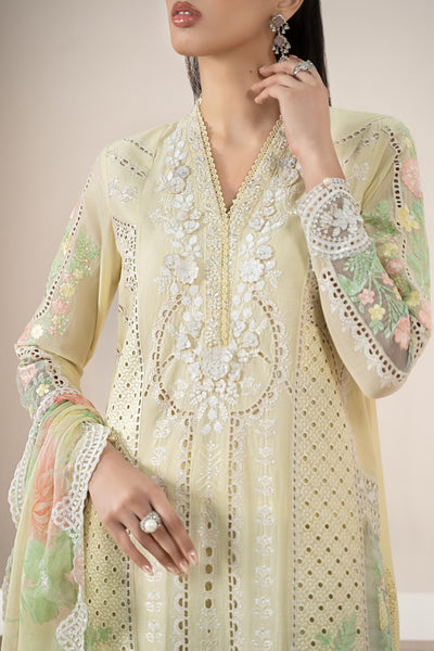 Maria B 3Piece Embroidered Dhank Suit | ELS-25-04