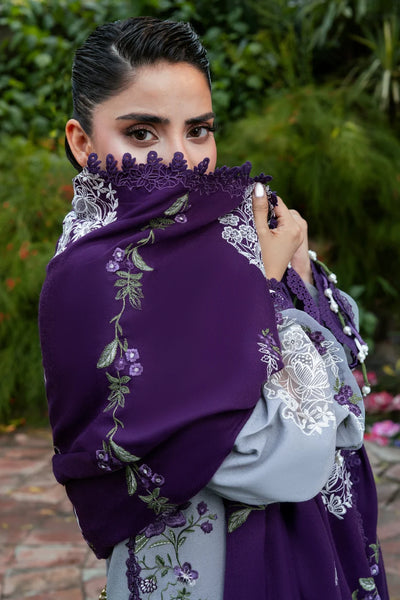 Aneelas Emb Winter Premium Dhank Shawl With Dhank Shirt Trouser 3pc AN-02