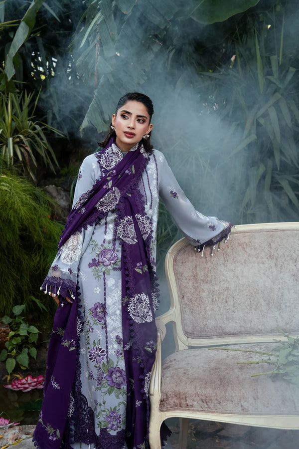 Aneelas Emb Winter Premium Dhank Shawl With Dhank Shirt Trouser 3pc AN-02