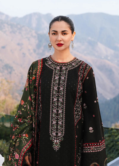 Hussain Rehar Winter Embroidered 3pc Dhanak Suite