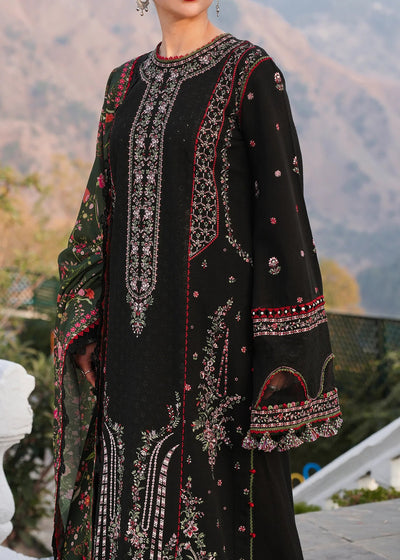 Hussain Rehar Winter Embroidered 3pc Dhanak Suite